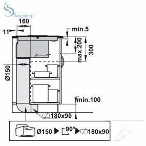 Bếp từ kết hợp hút mùi 4 vùng nấu Hafele HC-IHH77D 536.61.655