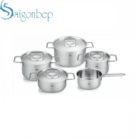 Bộ nồi Fissler Pure 5 món nắp inox có quánh Bộ nồi Fissler Pure 5 món nắp inox có quánh