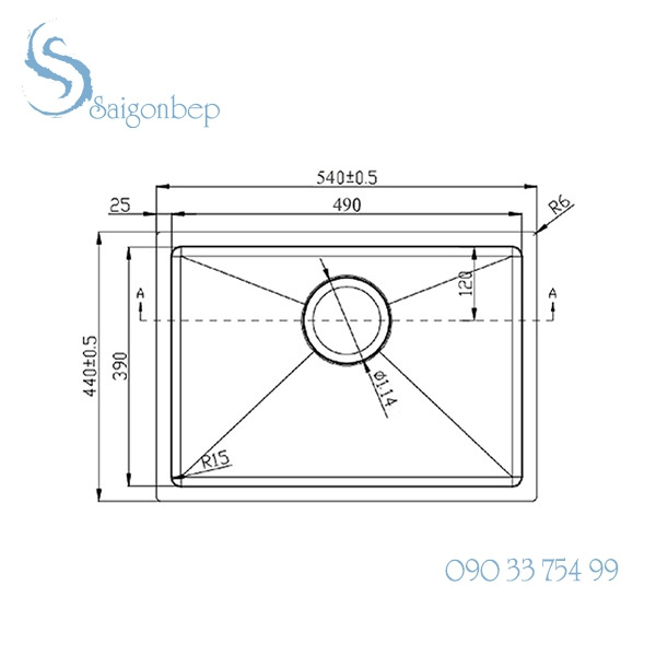 Chậu rửa chén lắp âm Knonox KN5444SU