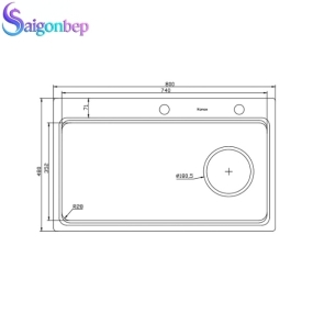 Chậu rửa bát 1 hố Konox Workstation Sink KN8048TS Dekor
