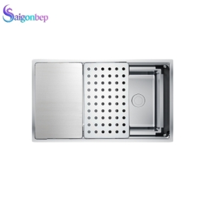 Chậu rửa bát 1 hố chống xước Konox KN7644SU Dekor 