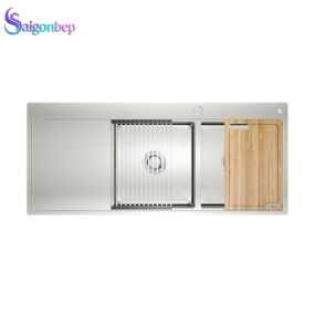 Chậu rửa bát 2 hố Konox KN11650TD – Bàn trái Chậu rửa bát 2 hố Konox KN11650TD – Bàn trái