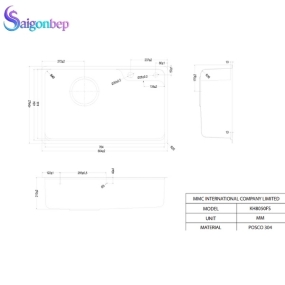 Chậu rửa bát Kluger KH8050FS