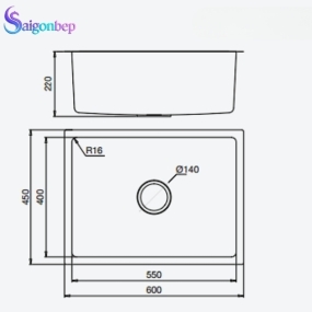 Chậu rửa bát Kluger KU6045FS Basic Chậu rửa bát Kluger KU6045FS Basic