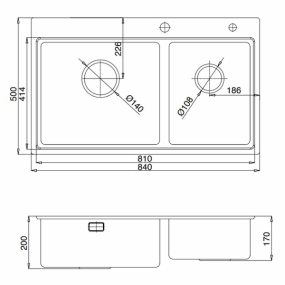 Chậu rửa bát Kluger KW8211S–S84