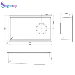 Chậu rửa bát Kluger KY7545SL Plus