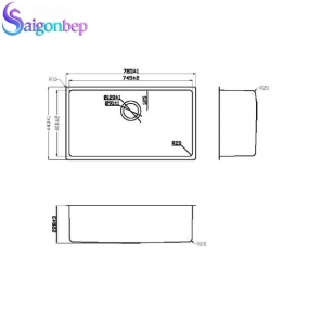 Chậu rửa bát Konox Turkey Sink STELO 780U