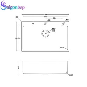 Chậu rửa bát Turkey Sink STELO 790