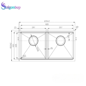 Chậu rửa chén lắp âm Konox KN8745DUB
