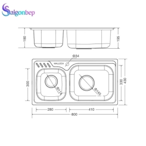 Chậu rửa chén Malloca MS 1003 NEW