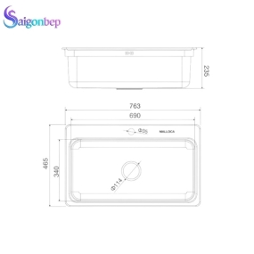 Chậu rửa chén Malloca MS 1022D