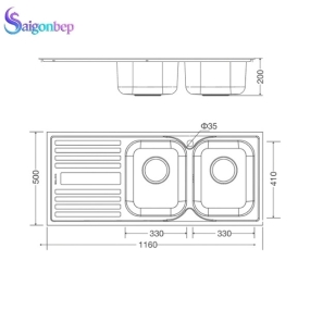 Chậu rửa chén Malloca MS 1025R/L NEW