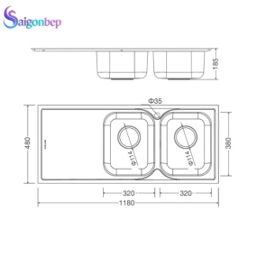Chậu rửa chén Malloca MS 1026L/R Chậu rửa chén Malloca MS 1026L/R