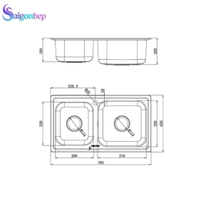 Chậu rửa chén Malloca MS 2076E