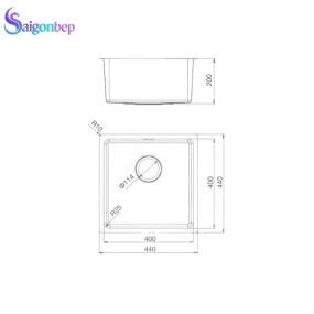 Chậu rửa chén Malloca MS 6044 Chậu rửa chén Malloca MS 6044
