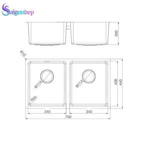 Chậu rửa chén Malloca MS 6075/81