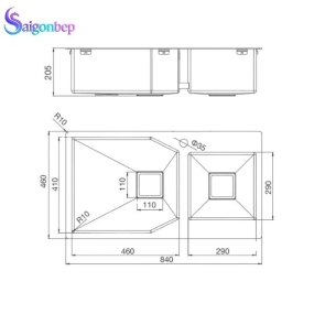 Chậu rửa chén Malloca MS 610T