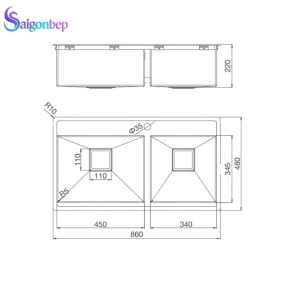 Chậu rửa chén Malloca MS 6304T