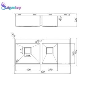 Chậu rửa chén Malloca MS 6305T