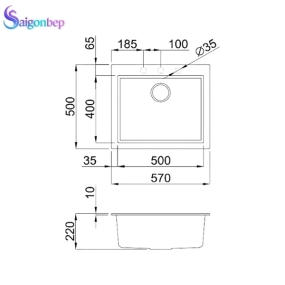 Chậu rửa chén Malloca TORTORA K-10543