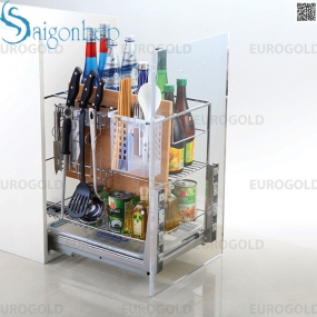 Giá gia vị dao thớt inox mạ crom Eurogold ERO2035B Giá gia vị dao thớt inox mạ crom Eurogold ERO2035B