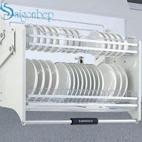 Giá nâng hạ chén đĩa inox bóng mạ crom eurogold EUI170 Giá nâng hạ chén đĩa inox bóng mạ crom eurogold EUI170