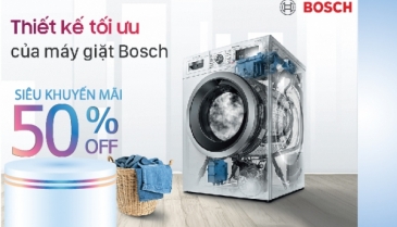 Giảm đến hơn 50% cho máy giặt và máy sấy Bosch chính hãng Giảm đến hơn 50% cho máy giặt và máy sấy Bosch chính hãng