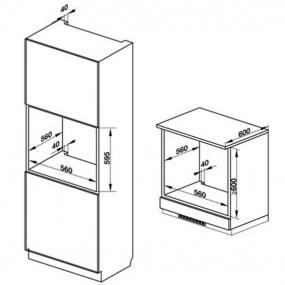 Lò nướng âm tủ Hafele HO-KT60G 535.62.601