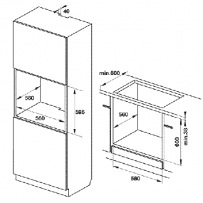 Lò nướng âm tủ Hafele HO-KT60J 535.62.511