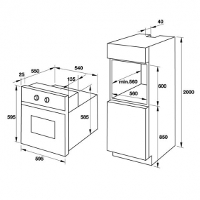Lò nướng âm tủ Hafele HO-T60C 535.02.721