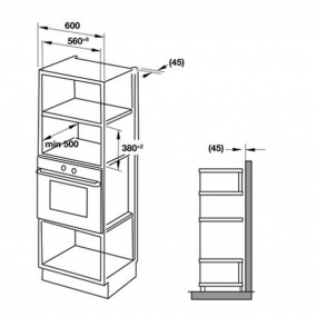 Lò vi sóng kết hợp nướng âm tủ Hafele HM-B38D 538.31.200