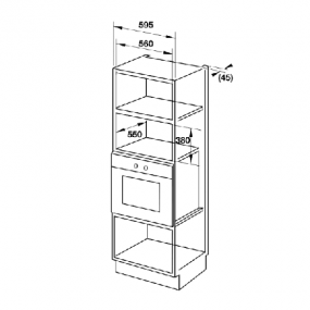 Lò vi sóng kết hợp nướng âm tủ HM-B38C 538.01.111