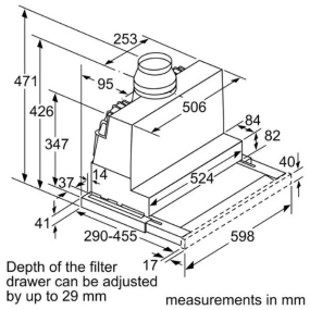 Máy hút mùi âm tủ Bosch DFS067A51B Serie 4