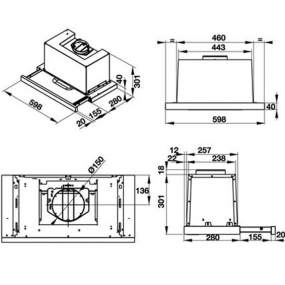 Máy hút mùi âm tủ Hafele HH-TG60E 539.81.073