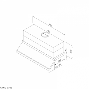 Máy hút mùi âm tủ Malloca ARNO-K0709 Máy hút mùi âm tủ Malloca ARNO-K0709