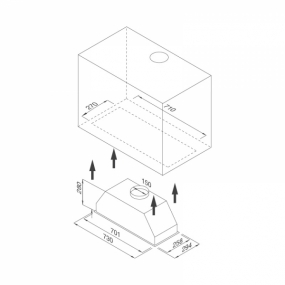 Máy hút mùi âm tủ Malloca Hidden K-730