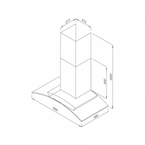 Máy hút mùi áp tường Malloca MC 9078-900
