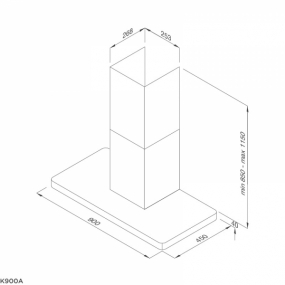 Máy hút mùi áp tường Malloca MC K900A