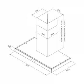 Máy hút mùi áp tường Malloca Skylight F-213