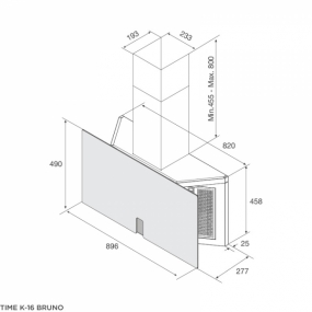 Máy hút mùi áp tường Malloca TIME K-16 BRUNO