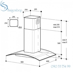 Máy hút mùi Brandt AD986X
