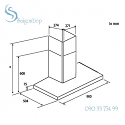 Máy hút mùi Brandt AD995XC