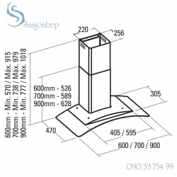 MÁY HÚT MÙI CATA C 900 GLASS