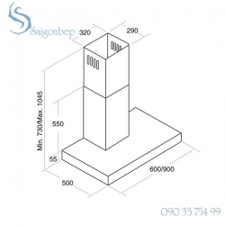 Máy hút mùi CATA CORFU TC3V 60