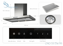 Máy hút mùi CATA CORFU TC3V 60