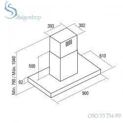 Máy hút mùi Cata Selene 90 ISLAND