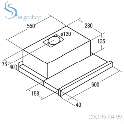 Máy hút mùi Cata TF 5260 BLACK Máy hút mùi Cata TF 5260 BLACK