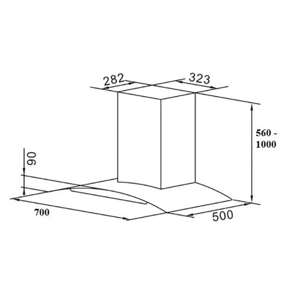 Máy hút mùi Chefs EH-R501E7 DC