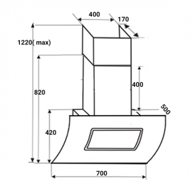 Máy hút mùi Chefs EH-R706E7 Máy hút mùi Chefs EH-R706E7