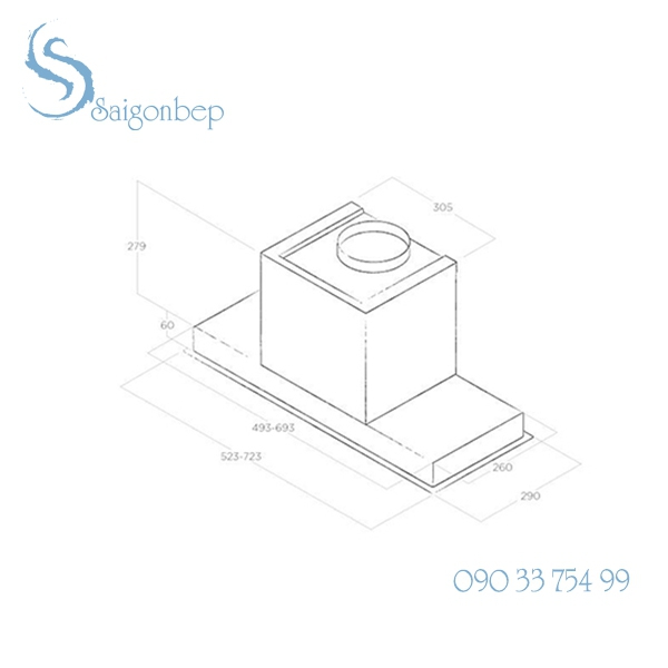 Máy hút mùi ELICA HIDDEN IX 60